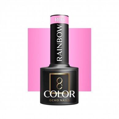OCHO NAILS ilgalaikis hibridinis nagų lakas manikiūrui RAINBOW R05, 5 g. OCHO NAILS ilgalaikis hibridinis nagų lakas manikiūrui RAINBOW R05, 5 g.