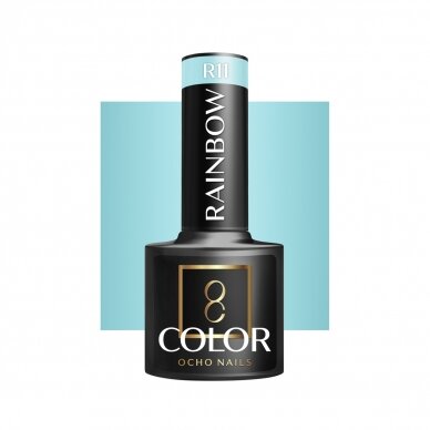 OCHO NAILS ilgalaikis hibridinis nagų lakas manikiūrui RAINBOW R11, 5 g. OCHO NAILS ilgalaikis hibridinis nagų lakas manikiūrui RAINBOW R11, 5 g.