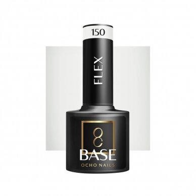 OCHO NAILS ilgalaikė hibridinė gelinio lakavimo bazė FLEX 150, 5 g. OCHO NAILS ilgalaikė hibridinė gelinio lakavimo bazė FLEX 150, 5 g.