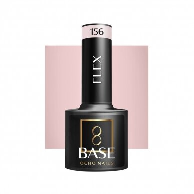 OCHO NAILS ilgalaikė hibridinė gelinio lakavimo bazė Flex 156, 5 g. OCHO NAILS ilgalaikė hibridinė gelinio lakavimo bazė Flex 156, 5 g.