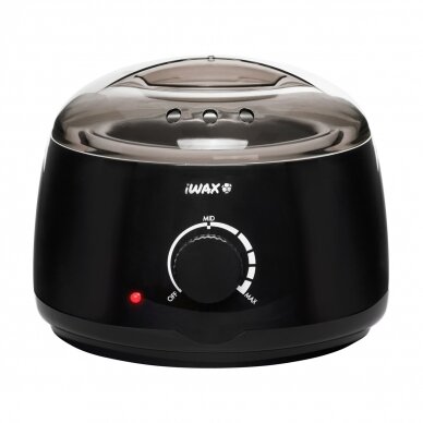 Profesionalus vaško šildytuvas skardinėms ir granulėms IWAX 100 400ML 100W, juodos spalvos Profesionalus vaško šildytuvas skardinėms ir granulėms IWAX 100 400ML 100W, juodos spalvos