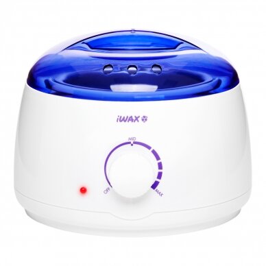Profesionalus vaško šildytuvas skardinėms ir granulėms IWAX 100 400ML 100W, baltos spalvos Profesionalus vaško šildytuvas skardinėms ir granulėms IWAX 100 400ML 100W, baltos spalvos