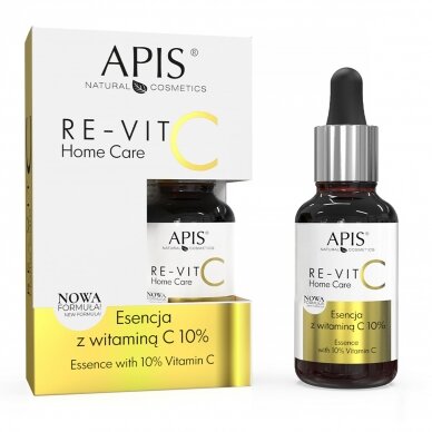 APIS HOME CARE itin drėkinanti veido odą esancija su hialuronu, biopropandioliu bei vitaminu C (10%), 30 ml APIS HOME CARE itin drėkinanti veido odą esancija su hialuronu, biopropandioliu bei vitaminu C (10%), 30 ml