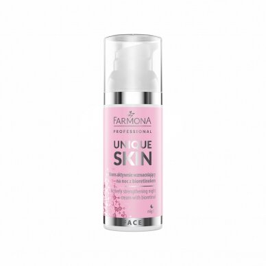 FARMONA UNIQUE SKIN aktyvus stiprinantis naktinis veido kremas su bioretinoliu, 50 ml. FARMONA UNIQUE SKIN aktyvus stiprinantis naktinis veido kremas su bioretinoliu, 50 ml.