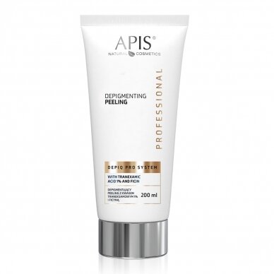 APIS DEPIQ PRO SYSTEM balinamasis/depigmentuojantis pilingas su traneksamo rūgštimi 1% ir ficinu, 200 ml APIS DEPIQ PRO SYSTEM balinamasis/depigmentuojantis pilingas su traneksamo rūgštimi 1% ir ficinu, 200 ml