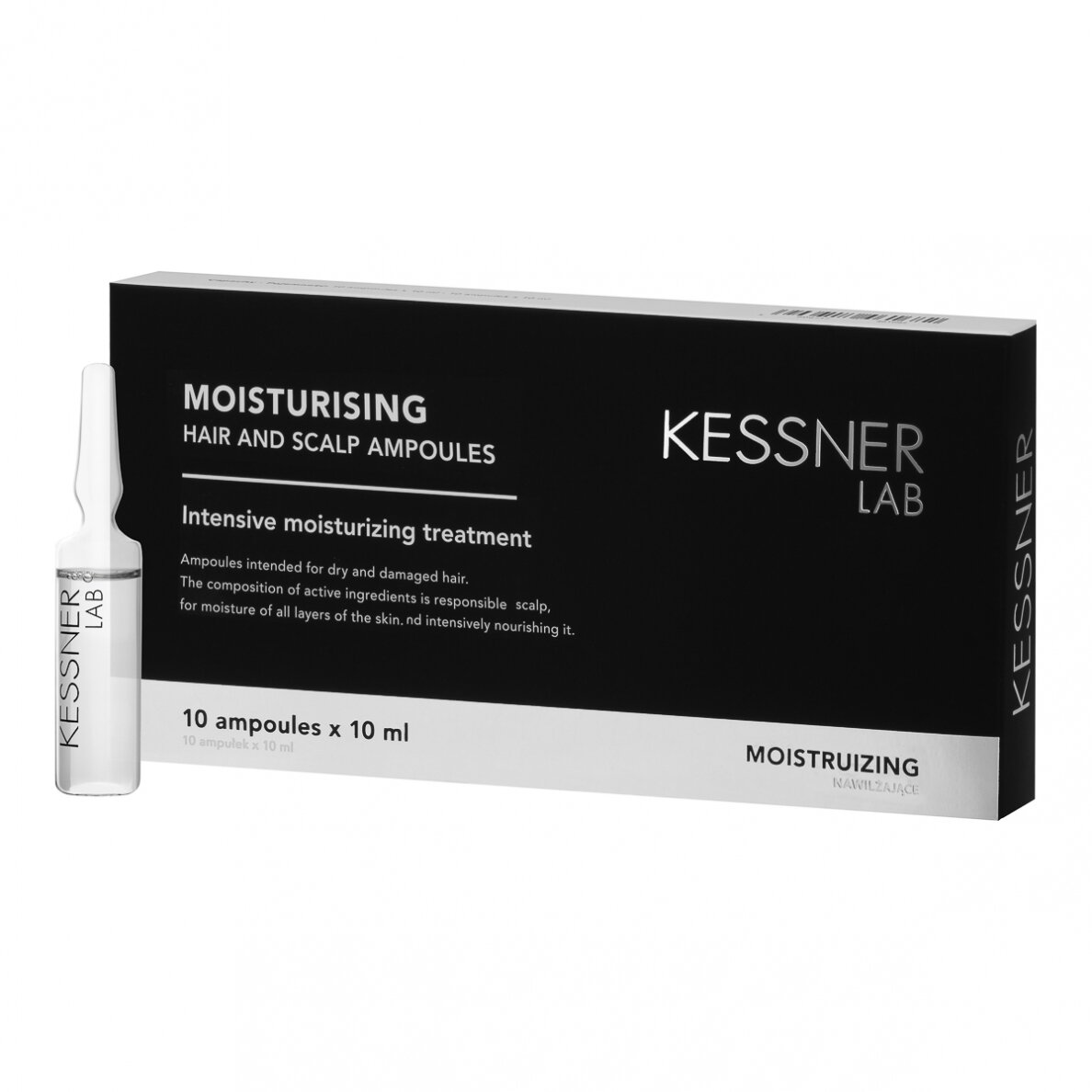 KESSNER LAB amino rūgščių ampulės galvos odai ir plaukams 10x10 ml KESSNER LAB amino rūgščių ampulės galvos odai ir plaukams 10x10 ml