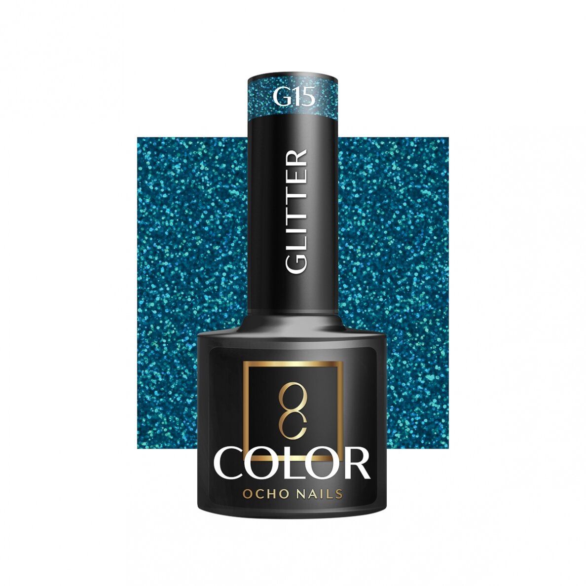 OCHO NAILS ilgalaikis hibridinis nagų lakas manikiūrui GLITTER G15, 5 g. OCHO NAILS ilgalaikis hibridinis nagų lakas manikiūrui GLITTER G15, 5 g.