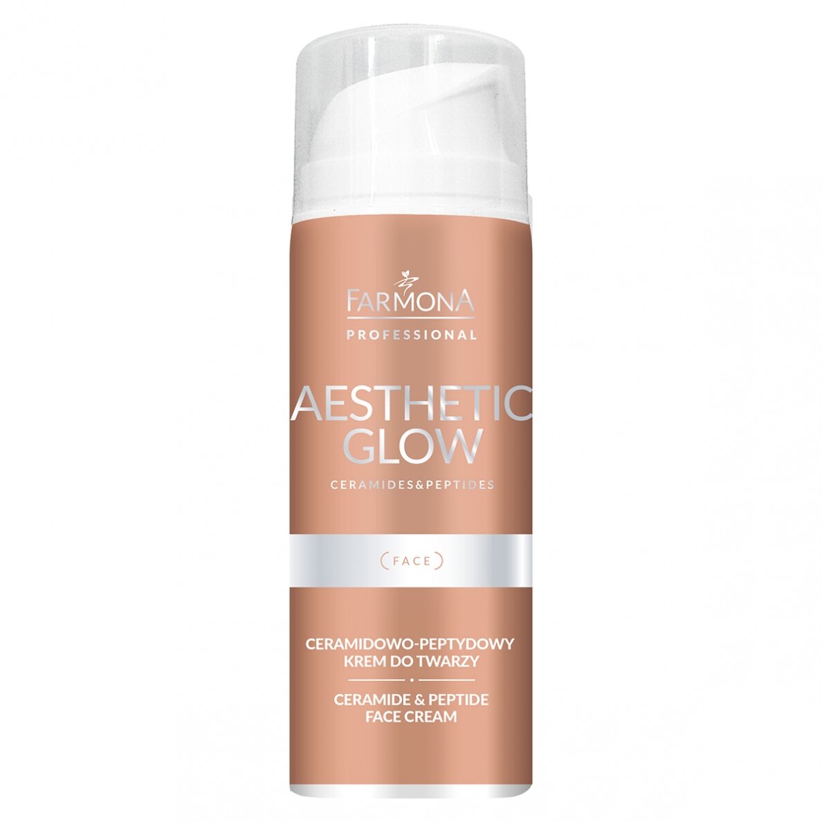 FARMONA AESTHETIC GLOW veido kremas suteikiantis odai prabangaus švytėjimo su keramido-peptidų kompleksu bei kapsuliniu vitaminu E, 150 ml FARMONA AESTHETIC GLOW veido kremas suteikiantis odai prabangaus švytėjimo su keramido-peptidų kompleksu bei kapsuliniu vitaminu E, 150 ml
