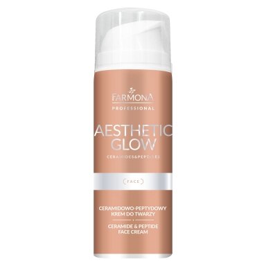 FARMONA AESTHETIC GLOW veido kremas suteikiantis odai prabangaus švytėjimo su keramido-peptidų kompleksu bei kapsuliniu vitaminu E, 150 ml FARMONA AESTHETIC GLOW veido kremas suteikiantis odai prabangaus švytėjimo su keramido-peptidų kompleksu bei kapsuliniu vitaminu E, 150 ml