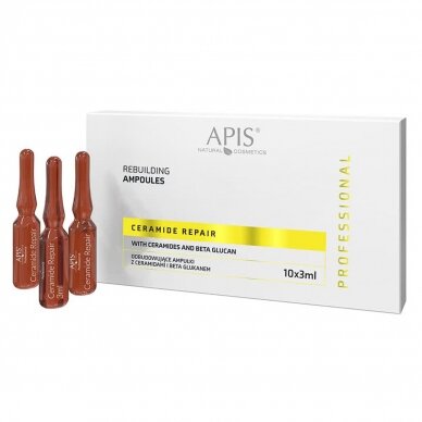 APIS CERAMIDE REPAIR regeneruojančios ampulės su keramidais ir beta gliukanais, 10 x 3 ml APIS CERAMIDE REPAIR regeneruojančios ampulės su keramidais ir beta gliukanais, 10 x 3 ml
