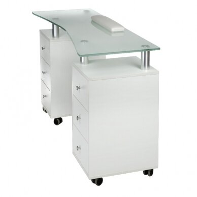 Profesionalus manikiūro stalas BD-3425-1, baltos spalvos 2 Profesionalus manikiūro stalas BD-3425-1, baltos spalvos 2