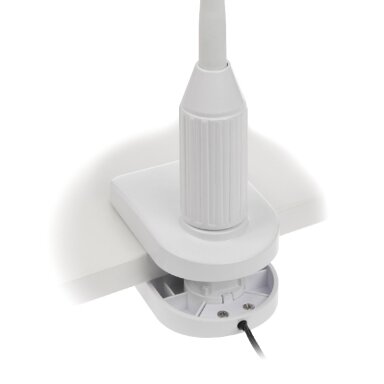 Profesionali kosmetologinė stalinė lempa LED 6W CLIP BC-8236C, baltos spalvos