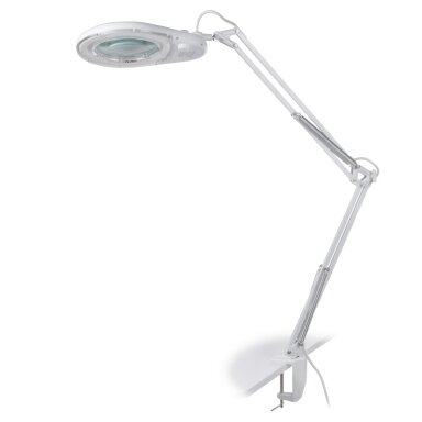 Profesionali kosmetologinė lempa lupa BN-205-CLIP tvirtinama prie paviršių, baltos spalvos Profesionali kosmetologinė lempa lupa BN-205-CLIP tvirtinama prie paviršių, baltos spalvos