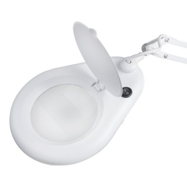 Profesionali kosmetologinė lempa lupa BN-205-CLIP tvirtinama prie paviršių, baltos spalvos Profesionali kosmetologinė lempa lupa BN-205-CLIP tvirtinama prie paviršių, baltos spalvos