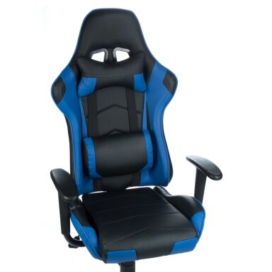 Biuro ir kompiuterinių žaidimų kėdė RACER CorpoComfort BX-3700, juodai - mėlynos spalvos Biuro ir kompiuterinių žaidimų kėdė RACER CorpoComfort BX-3700, juodai - mėlynos spalvos