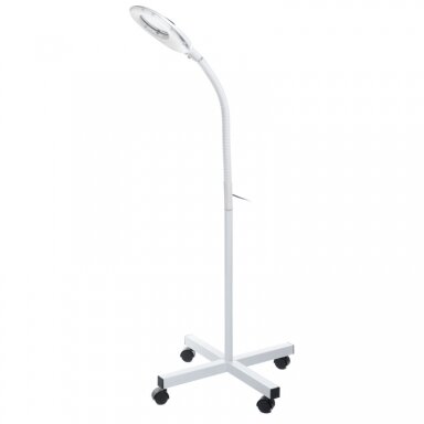Profesionali kosmetologinė LED lempa - lupa BR-663G su stovu, baltos spalvos Profesionali kosmetologinė LED lempa - lupa BR-663G su stovu, baltos spalvos