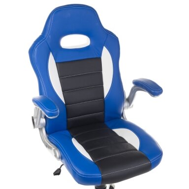 Biuro ir kompiuterinių žaidimų kėdė RACER CorpoComfort BX-6923, juodai - mėlynos spalvos Biuro ir kompiuterinių žaidimų kėdė RACER CorpoComfort BX-6923, juodai - mėlynos spalvos