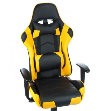 Biuro ir kompiuterinių žaidimų kėdė RACER CorpoComfort BX-3700, juodai - geltonos spalvos 1 Biuro ir kompiuterinių žaidimų kėdė RACER CorpoComfort BX-3700, juodai - geltonos spalvos 1