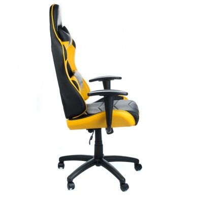 Biuro ir kompiuterinių žaidimų kėdė RACER CorpoComfort BX-3700, juodai - geltonos spalvos 2