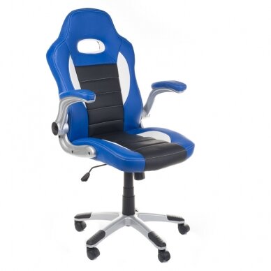Biuro ir kompiuterinių žaidimų kėdė RACER CorpoComfort BX-6923, juodai - mėlynos spalvos Biuro ir kompiuterinių žaidimų kėdė RACER CorpoComfort BX-6923, juodai - mėlynos spalvos
