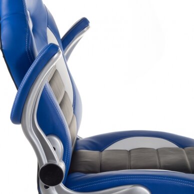 Biuro ir kompiuterinių žaidimų kėdė RACER CorpoComfort BX-6923, juodai - mėlynos spalvos 4