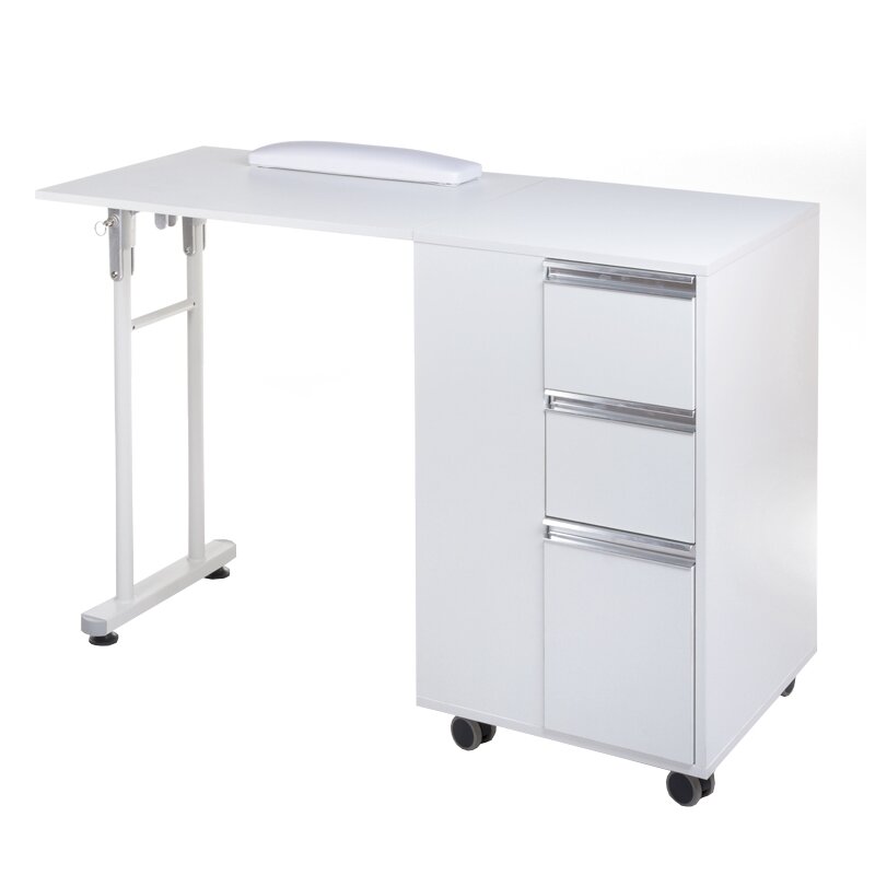 Profesionalus manikiūro stalas BD-3802, baltos spalvos Profesionalus manikiūro stalas BD-3802, baltos spalvos