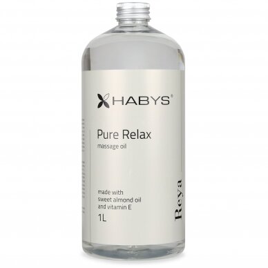 HABYS REYA Pure Relax maitinantis kūno masažo aliejus su migdolų aliejumi ir vitaminu E 5 HABYS REYA Pure Relax maitinantis kūno masažo aliejus su migdolų aliejumi ir vitaminu E 5
