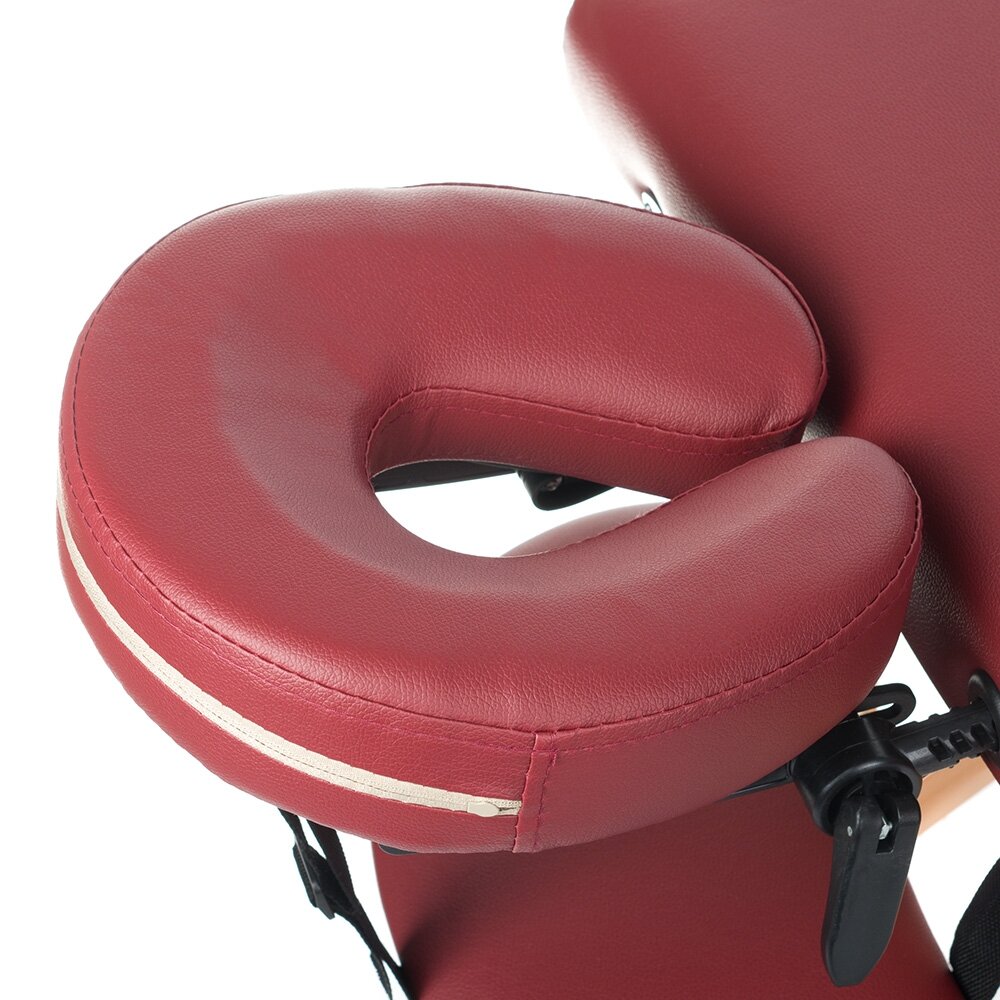 Profesionalus sulankstomas masažo stalas BS-523, bordo spalvos 3 Profesionalus sulankstomas masažo stalas BS-523, bordo spalvos 3