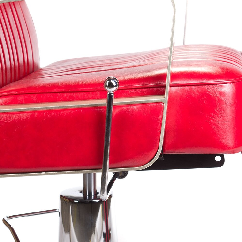 Profesionali barberio kėdė kirpykloms ir grožio salonams HOMER BH-31237, raudonos spalvos 4 Profesionali barberio kėdė kirpykloms ir grožio salonams HOMER BH-31237, raudonos spalvos 4