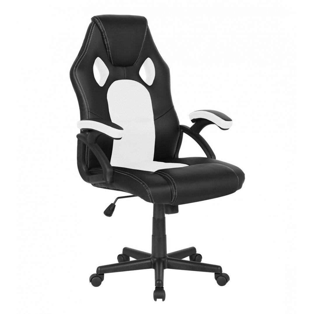 Biuro ir kompiuterinių žaidimų kėdė Racer CorpoComfort BX-2052, juodai - baltos spalvos Biuro ir kompiuterinių žaidimų kėdė Racer CorpoComfort BX-2052, juodai - baltos spalvos