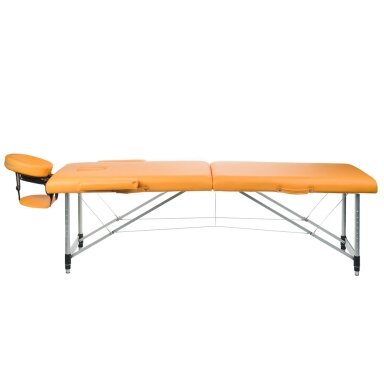 Profesionalus sulankstomas masažo stalas BS-723, oranžines spalvos