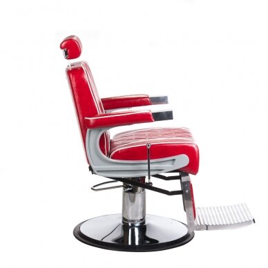 Profesionali barberio kėdė kirpykloms ir grožio salonams ODYS BH-31825M, raudona spalva 4 Profesionali barberio kėdė kirpykloms ir grožio salonams ODYS BH-31825M, raudona spalva 4