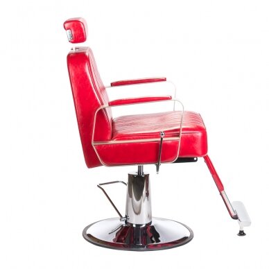 Profesionali barberio kėdė kirpykloms ir grožio salonams HOMER BH-31237, raudonos spalvos 5 Profesionali barberio kėdė kirpykloms ir grožio salonams HOMER BH-31237, raudonos spalvos 5