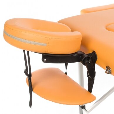 Profesionalus sulankstomas masažo stalas BS-723, oranžines spalvos 3 Profesionalus sulankstomas masažo stalas BS-723, oranžines spalvos 3