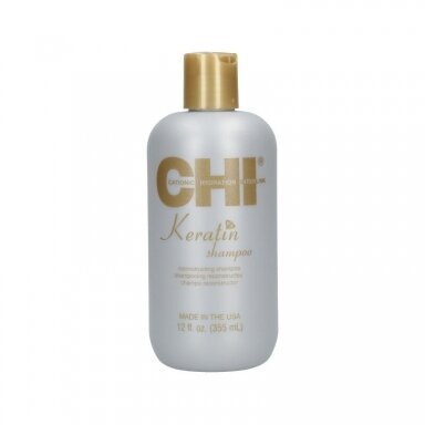 CHI KERATIN atstatomasis plaukų šampūnas, 355 ml.