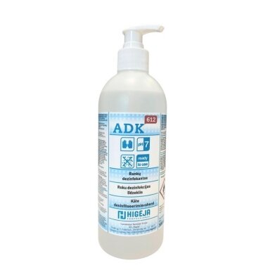 ADK-612 biocidinis rankų dezinfekantas grožio salonams, 500ml ADK-612 biocidinis rankų dezinfekantas grožio salonams, 500ml