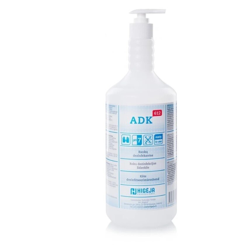 ADK-612 biocidinis rankų dezinfekantas grožio salonams, 1 Ltr