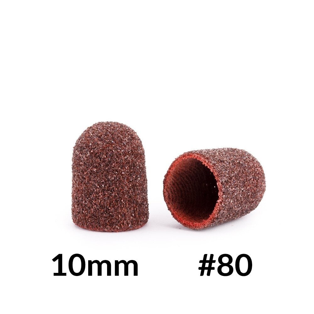 ALLEMED PODO profesionalūs vienkartiniai pedikiūro antgaliai, 10 mm, 10 vnt. BROWN 3