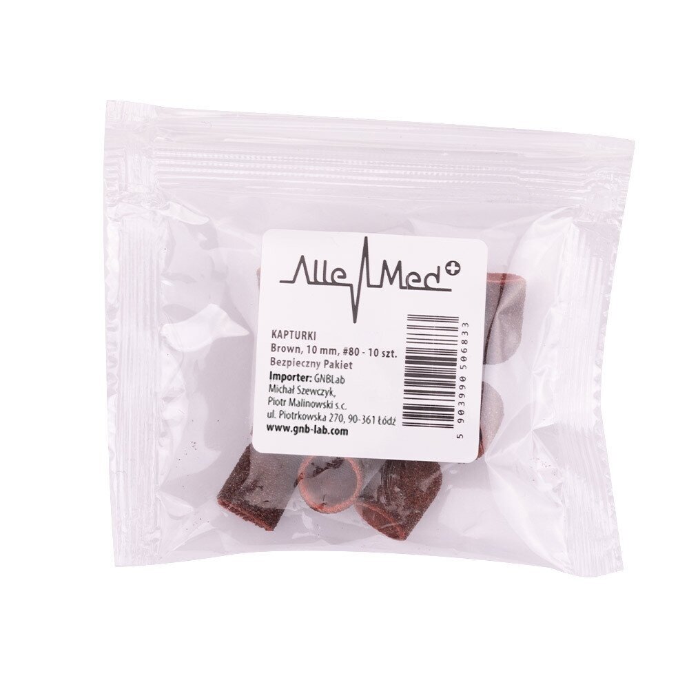 ALLEMED PODO profesionalūs vienkartiniai pedikiūro antgaliai, 10 mm, 10 vnt. BROWN ALLEMED PODO profesionalūs vienkartiniai pedikiūro antgaliai, 10 mm, 10 vnt. BROWN