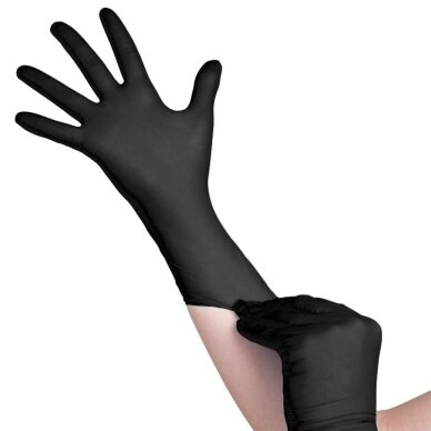 ALL4MED vienkartinės nitrilo pirštinės BLACK L 1 ALL4MED vienkartinės nitrilo pirštinės BLACK L 1