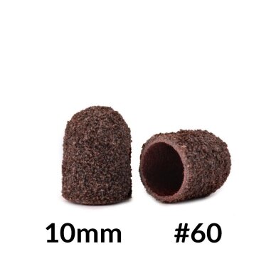 ALLEMED PODO profesionalūs vienkartiniai pedikiūro antgaliai, 10 mm, 10 vnt. BROWN 2