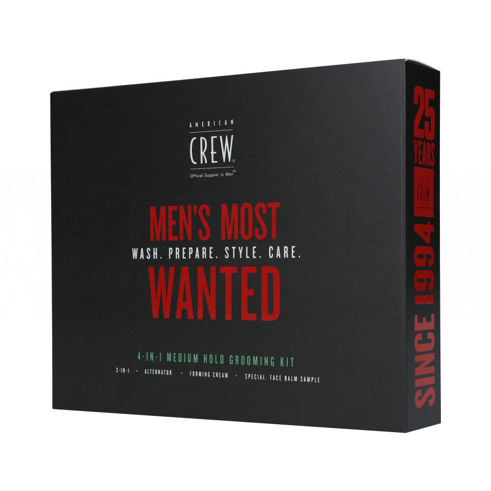 AMERICAN CREW MEN’S MOST WANTED MEDIUM GROOMING SET plaukų priežiūros ir formavimo rinkinys AMERICAN CREW MEN’S MOST WANTED MEDIUM GROOMING SET plaukų priežiūros ir formavimo rinkinys