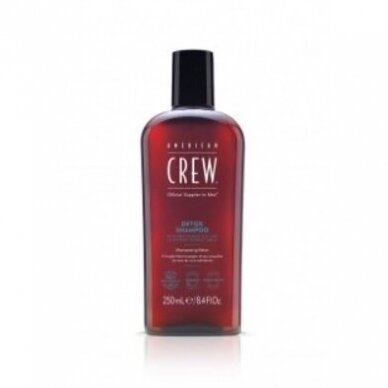 AMERICAN CREW DETOX valomasis šampūnas besiriebaluojantiems plaukams, 250 ml. AMERICAN CREW DETOX valomasis šampūnas besiriebaluojantiems plaukams, 250 ml.