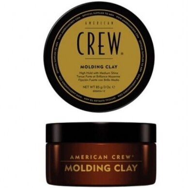 AMERICAN CREW MOLDING CLAY stiprios fiksacijos formavimo priemonė, 85 g. AMERICAN CREW MOLDING CLAY stiprios fiksacijos formavimo priemonė, 85 g.