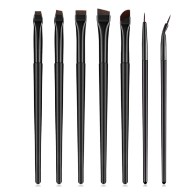 Antakių ir akių linijos piešimo teptukų rinkinys BLACK, 7 vnt Antakių ir akių linijos piešimo teptukų rinkinys BLACK, 7 vnt