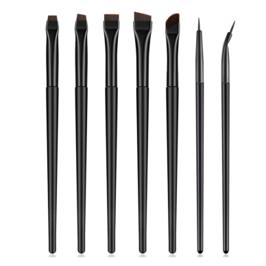 Antakių ir akių linijos piešimo teptukų rinkinys BLACK, 7 vnt Antakių ir akių linijos piešimo teptukų rinkinys BLACK, 7 vnt