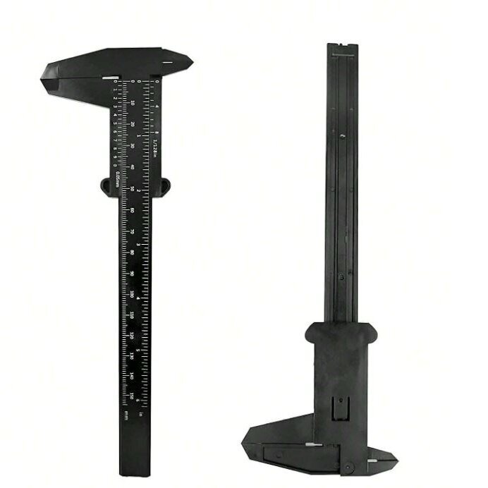 Antakių matavimo liniuotė-slankmatis 150 mm BLACK Antakių matavimo liniuotė-slankmatis 150 mm BLACK