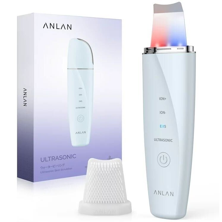 ANLAN profesionali ultragarso mentelė veido valymui 003A (28.000 Khz) + LED šviesa 2 ANLAN profesionali ultragarso mentelė veido valymui 003A (28.000 Khz) + LED šviesa 2