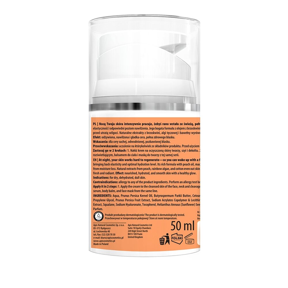 APIS PEACHY SKIN maitinamasis naktinis kremas, 50 ml 1 APIS PEACHY SKIN maitinamasis naktinis kremas, 50 ml 1