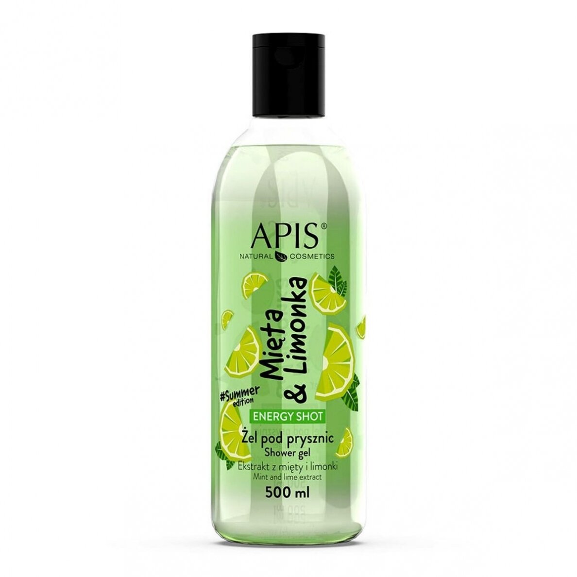APIS Energy Shot dušo želė kūnui su mėtu ir laimu ekstraktu, 500 ml APIS Energy Shot dušo želė kūnui su mėtu ir laimu ekstraktu, 500 ml